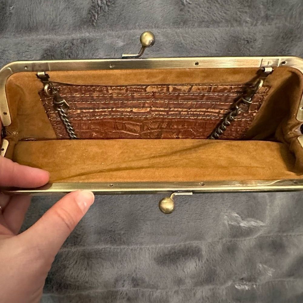 PATRICIA NASH-Potenaz Distressed Croc Clutch - Picture 3 of 7